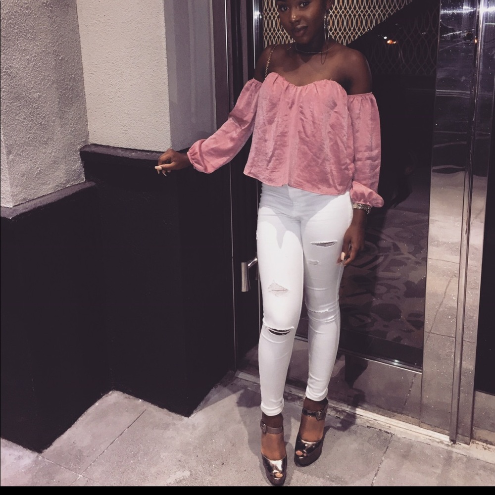 White Classic Stretch High-Rise Super Skinny Jeans